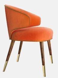 TEAKWOOD CHAIR IN SUEDE FABRIC