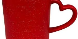 Sparkle Heart Handle Magic Mug