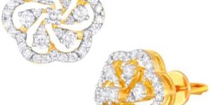 Glittering Spokes Diamond Earring