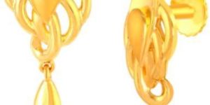 Golden Swirled Gold Earrings