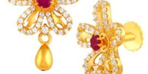 Morning Glory Gold Earring