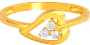 Petite Heart Gold Ring