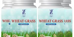 Wheat Grass Capsules Rich in Phytonutrients, Body Detox, Aids Digestion, Stress Relief