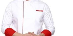 G-Apparels Chef coat white with red piping