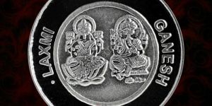 PURE FINE LAXMI GANESH SILVER COIN