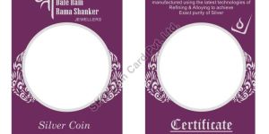 Round Shape Silver Coin Card