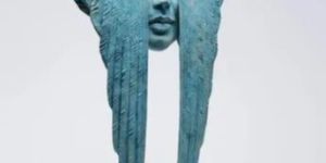 Blue Mild Steel 3D Wall Art