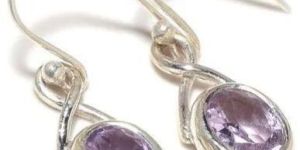 Silver Amethyst Earring