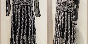 Veersons Chikankari Faux Georgette Hand-Embroidered Anarkali Kurti