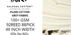 100% COTTON GREY GRIEGE FABRIC 100 GSM