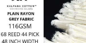 100% RAYON GREY FABRIC 48 INCH WIDTH 116 GSM