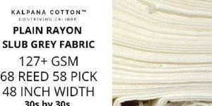 RAYON SLUB GREY GRIEGE FABRIC 127+ GSM