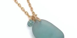 Blue Sea Glass Stone