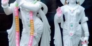 White Marble Radha Krishna Statue