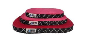 Red Flat Oval Dog Bed
