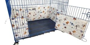 White Printed Bumper 30 Inch Dog Cage
