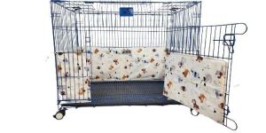 White Printed Bumper 36 Inch Dog Cage