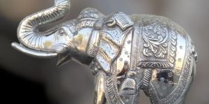 Silver Plated Elephant Statue
