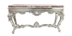 Silver Plated Hand Carved Console Table