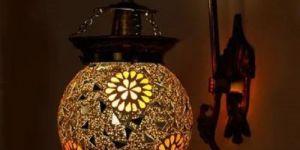 Glass Mosaic Hanging Lamp
