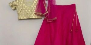Pink Kids Ghagra Choli Set