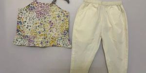 Multicolor Frill Girls Kids Top Pant