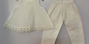 White Girls Crop Top Legging