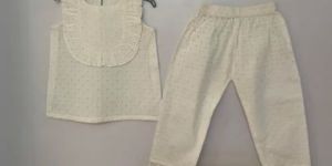 White Kid Girls Long Top Legging