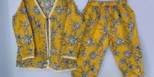 Yellow Floral Prints Kids Co Ord Set