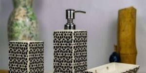 Printed Ceramic Bathroom Set