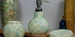 Round Shape Ceramic Bathroom Set