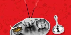 Stainless Steel Pooja Thali Set