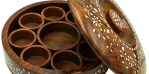 Wooden Spice Masala Boxes