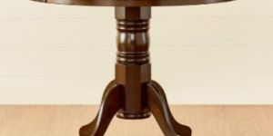 Brown Round Wooden Tea Table