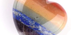 Seven Chakra Heart Stone