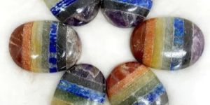 Seven Chakra Palm Stone