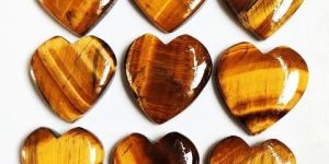 Tiger Eye Heart Stone
