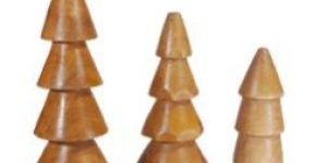 Stylish Wooden Christmas Tree Set of 3 Pcs
