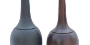 Table Top Mango Wood Flower Vase Set of 2 Pcs