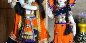 Decorative Radha Krishna Marble Statue