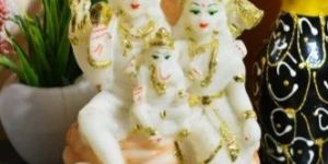 White Marble Shiv Parivar Statue