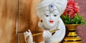 Small Pankh Krishan Marble Statue