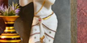 Standing Marble Krishna Statue
