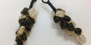 Selenite & Black Tourmaline Hanging