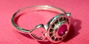 Ladies Silver Gemstone Ring