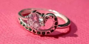 Light Pink Amethyst Gemstone Silver Ring