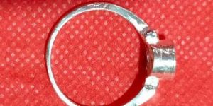 Men Causal Wear Silver Gemstone Ring