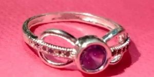 Purple Ruby Gemstone Silver Ring