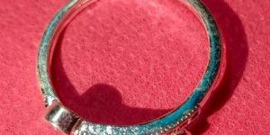 Round Silver Gemstone Ring