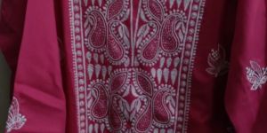 Maroon Corron Embroidered Kurti